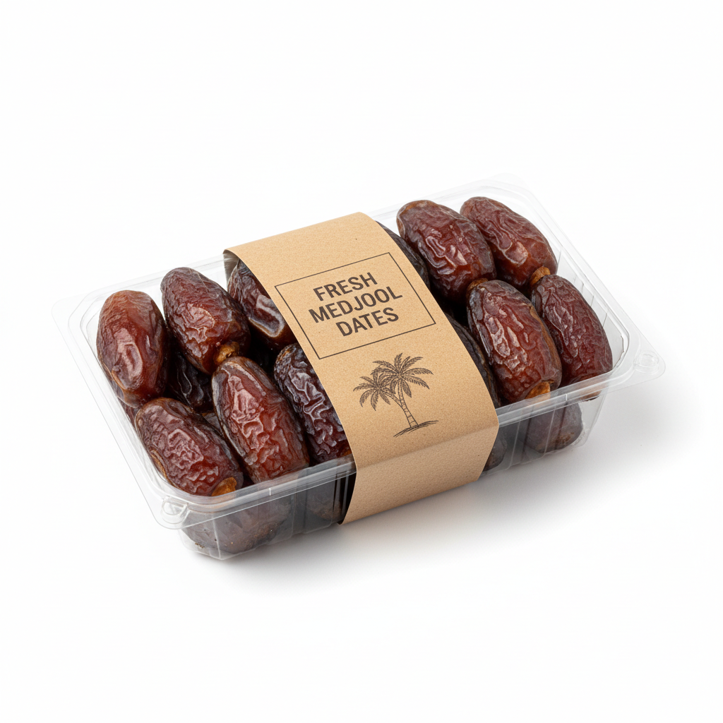 Fresh Medjool dates in a pack