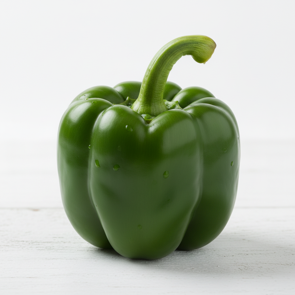 Fresh green capsicum