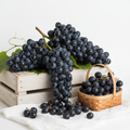 Fresh black seedless grapes